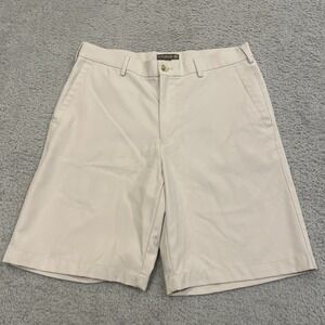 Peter Millar Salem Performance Shorts Mens 31 Beige Crown Sport Golf ME0EB82